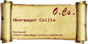 Obermayer Csilla névjegykártya